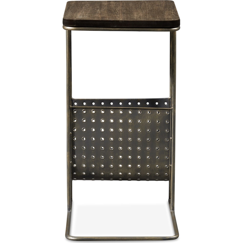 beck dark brown chairside table   