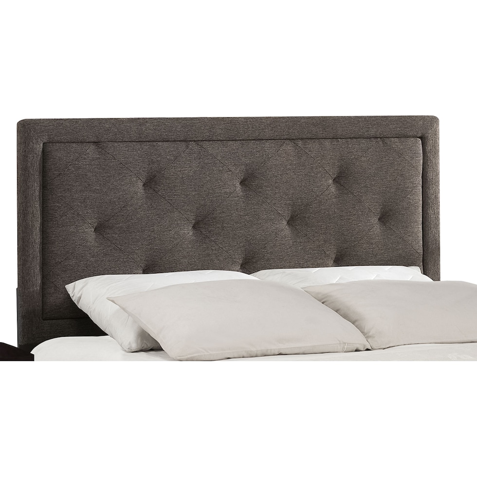 becker black gray full headboard   