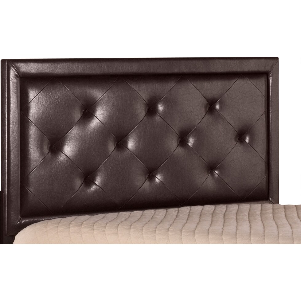 becker brown dark brown full headboard   