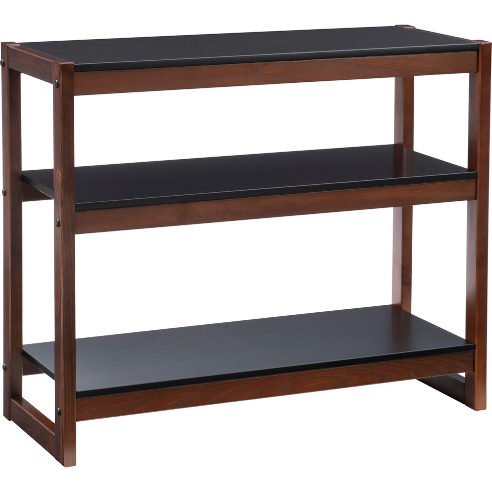 beckett black walnut bookcase   