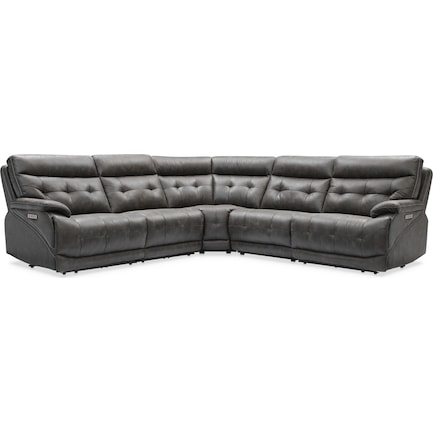 Beckett Dual-Power Reclining Sectional with 3 Reclining Seats