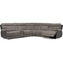 beckett gray  pc power reclining sectional   