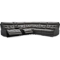 beckett gray  pc reclining sectional   