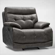 beckett gray glider recliner   