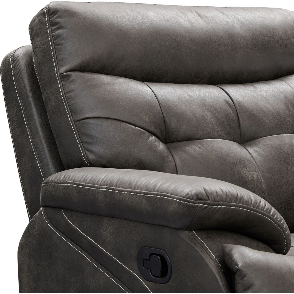 beckett gray glider recliner   