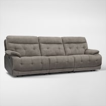 beckett gray manual reclining sofa   