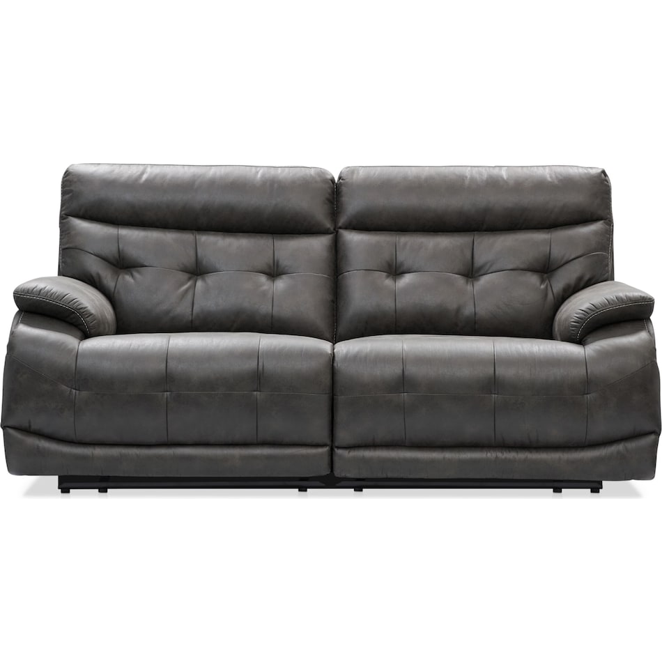 beckett gray manual reclining sofa   