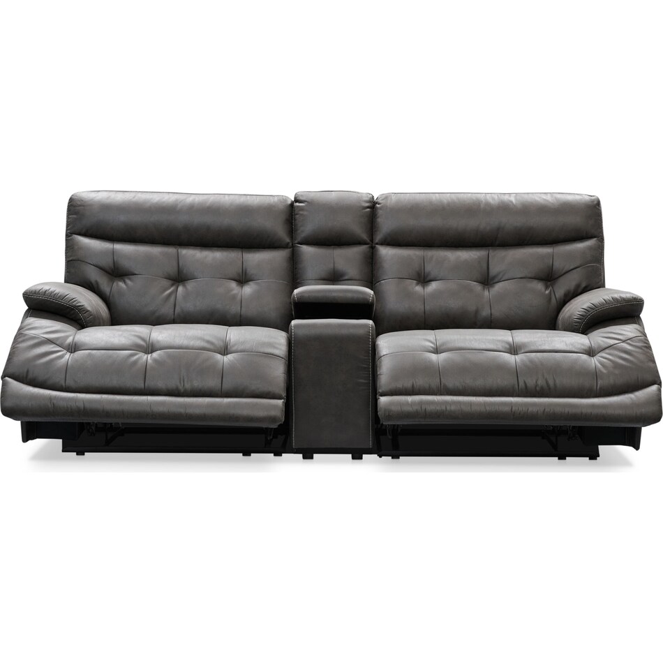 beckett gray manual reclining sofa   