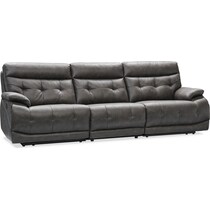 beckett gray manual reclining sofa   