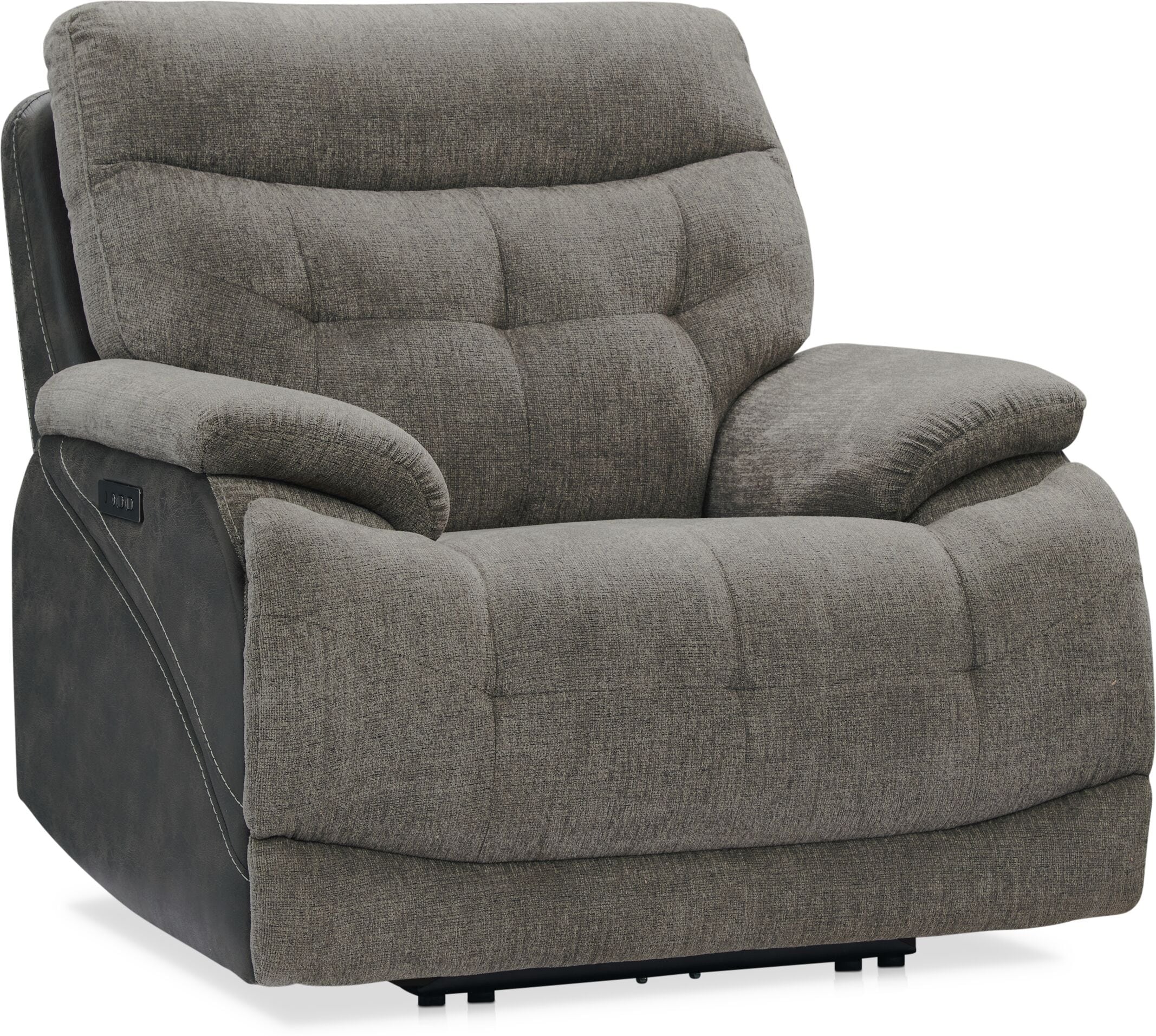 beckett leather pushback recliner gray