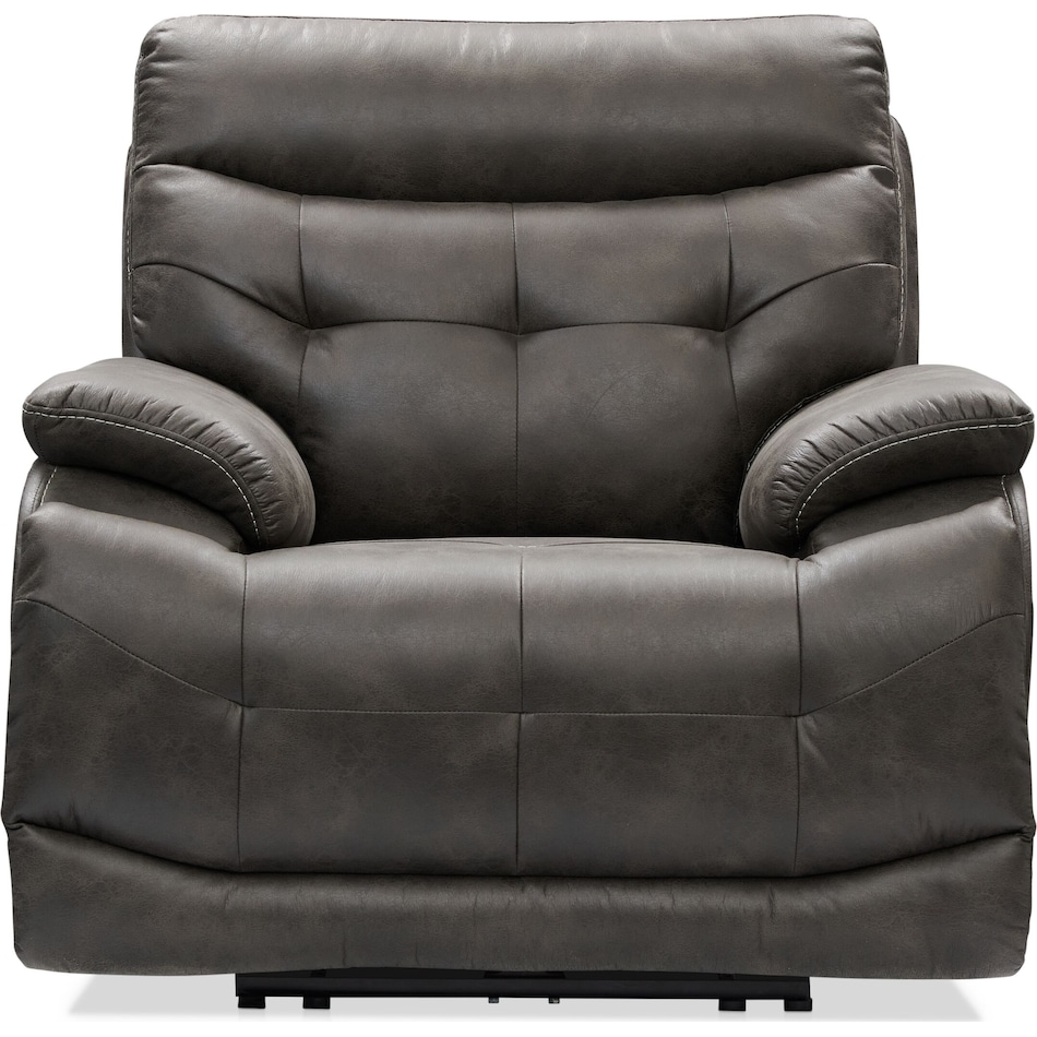 beckett gray power recliner   