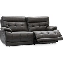 beckett gray power reclining sofa   