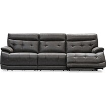 beckett gray power reclining sofa   