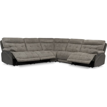 Beckett Manual Reclining Sectional with 3 Reclining Seats