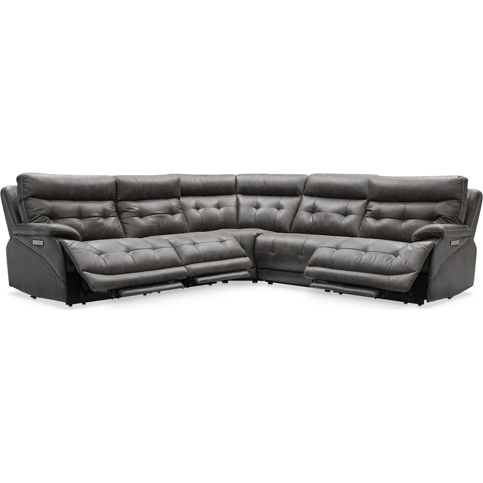 beckett gray sectional   