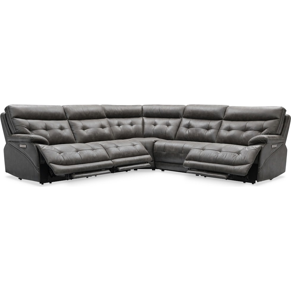 beckett gray sectional   