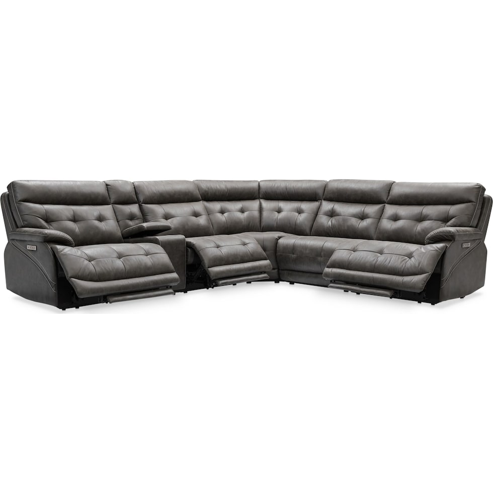 beckett gray sectional   