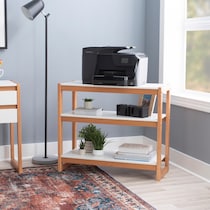 beckett white bookcase   