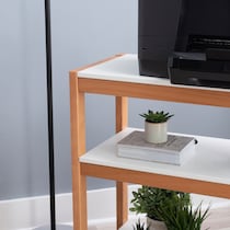 beckett white bookcase   