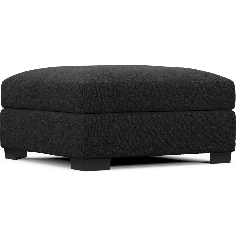beckham black ottoman   