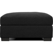 beckham black ottoman   
