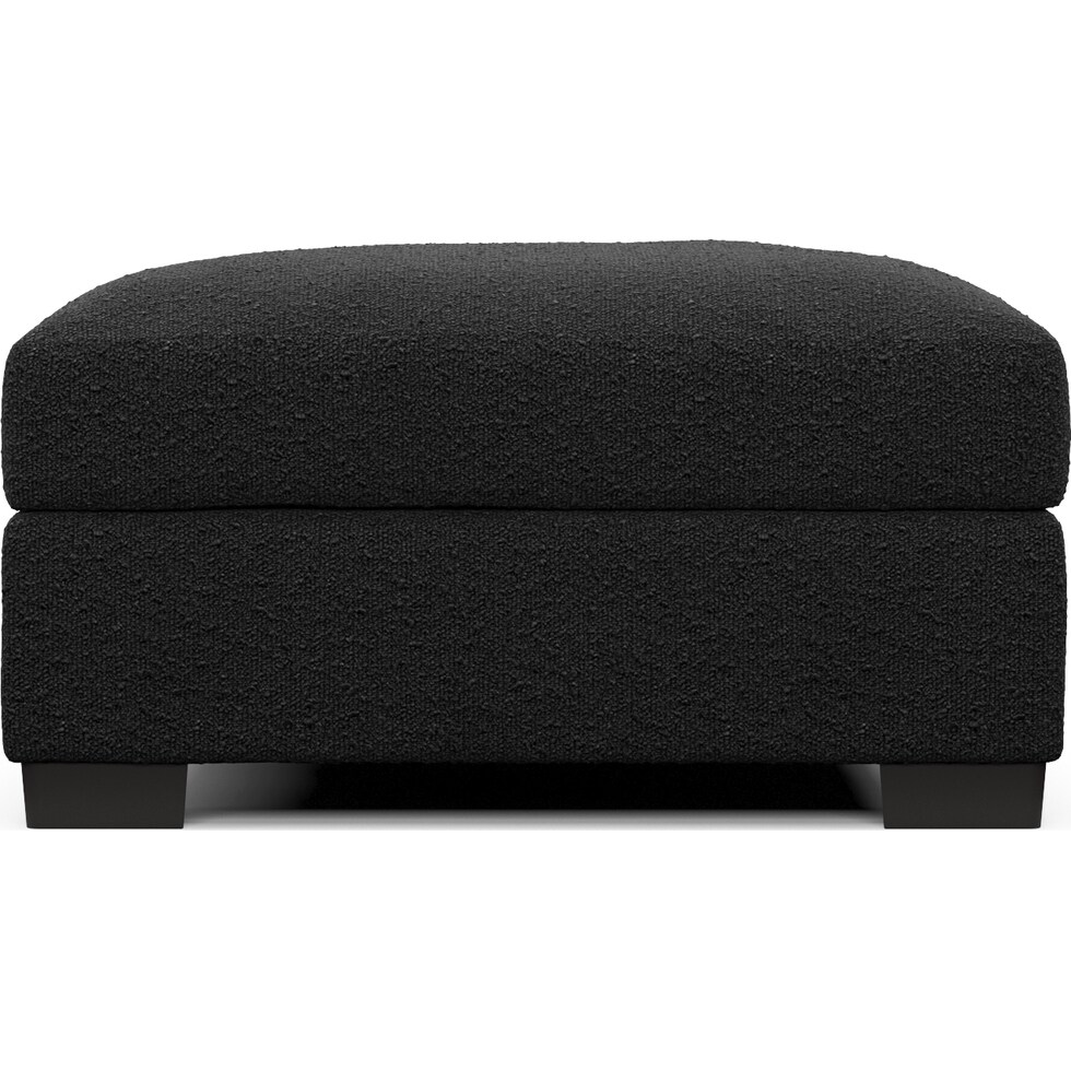 beckham black ottoman   