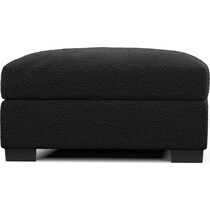 beckham black ottoman   