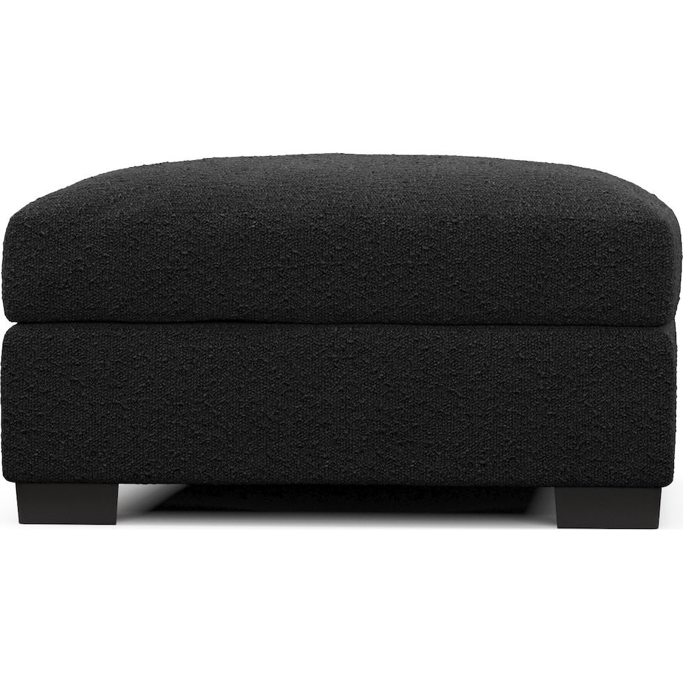beckham black ottoman   