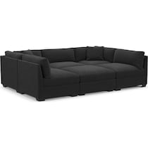 beckham black sectional   