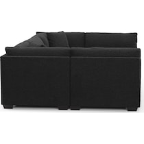 beckham black sectional   