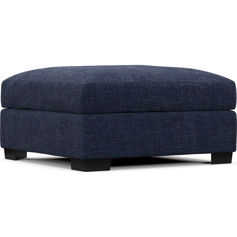 beckham blue ottoman   