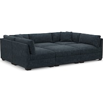 beckham blue sectional   