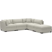 beckham gray  pc sectional and ottoman   