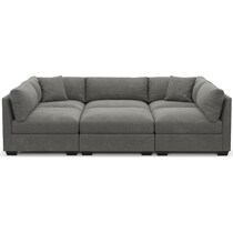 beckham gray  pc sectional   