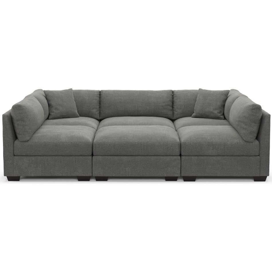 beckham gray  pc sectional   