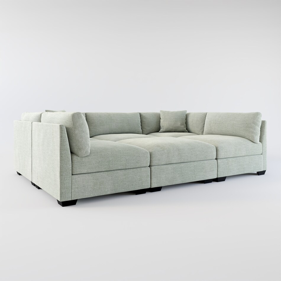Beckham 6Piece Pit Sectional Value City Furniture