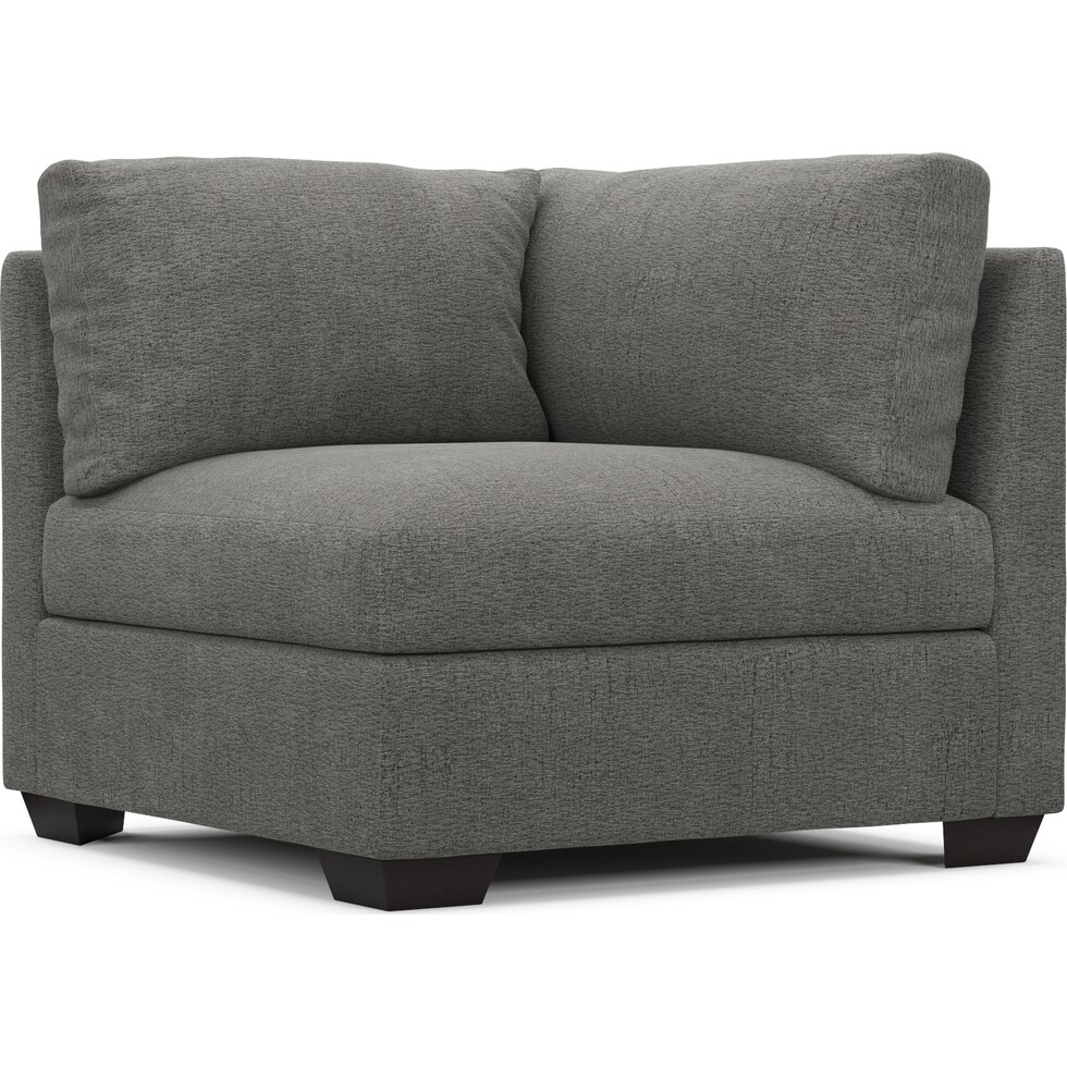 beckham gray corner chair   