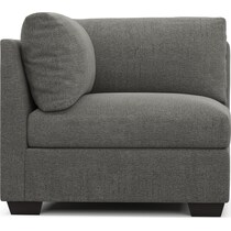 beckham gray corner chair   