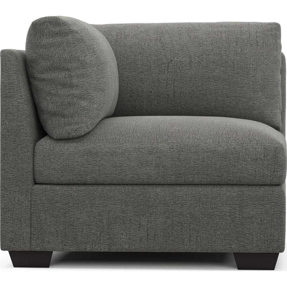 beckham gray corner chair   