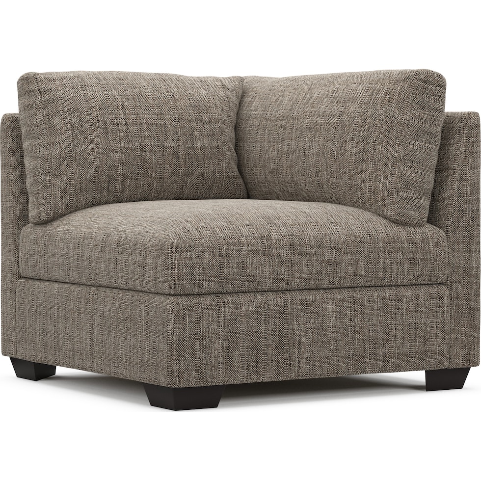 beckham gray corner chair   