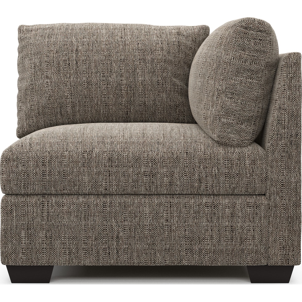 beckham gray corner chair   