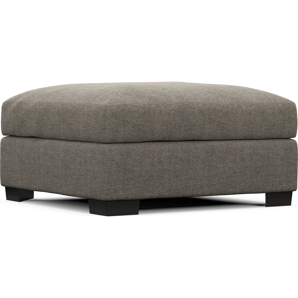 beckham gray ottoman   