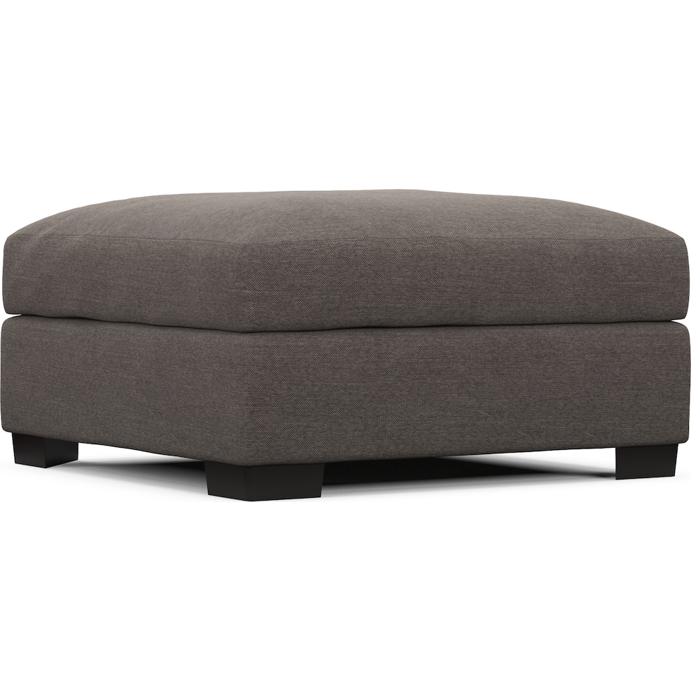 beckham gray ottoman   