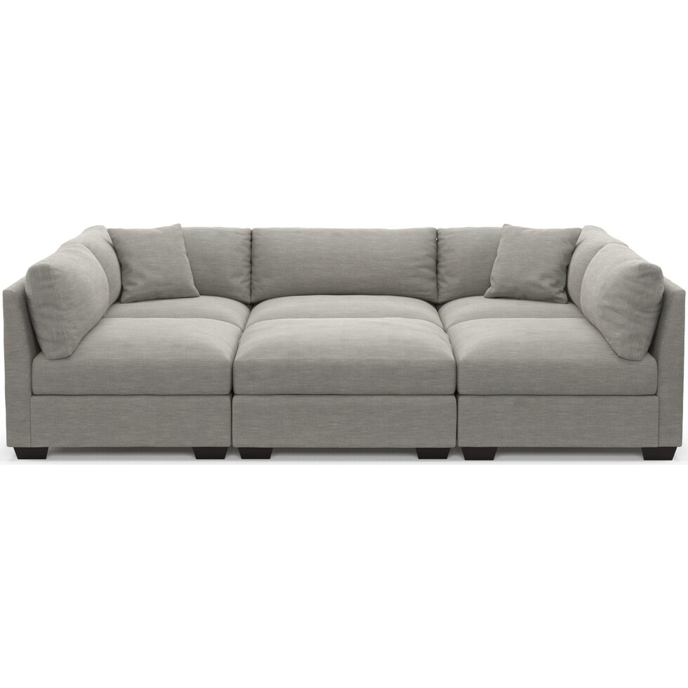 beckham gray sectional   