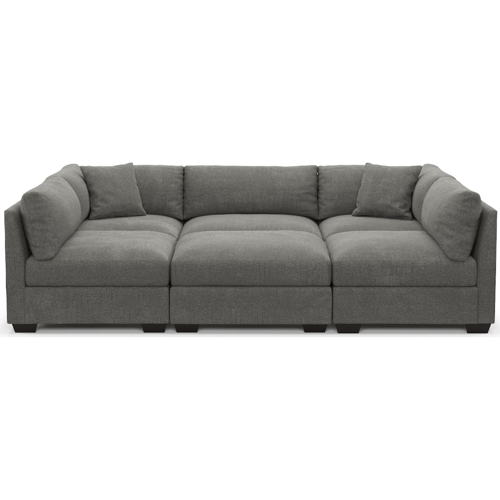 beckham gray sectional   