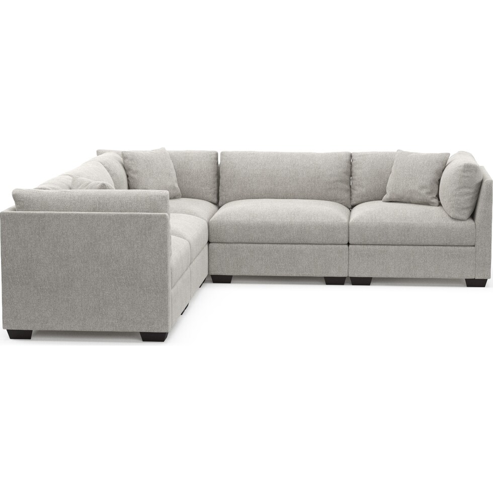 beckham gray sectional   
