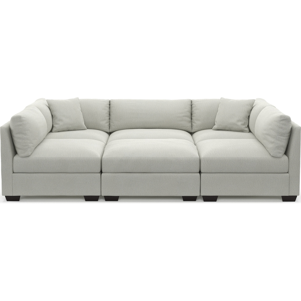 beckham gray sectional   
