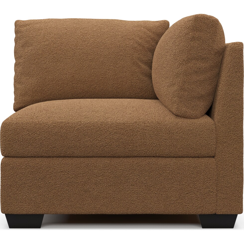 beckham light brown corner chair   