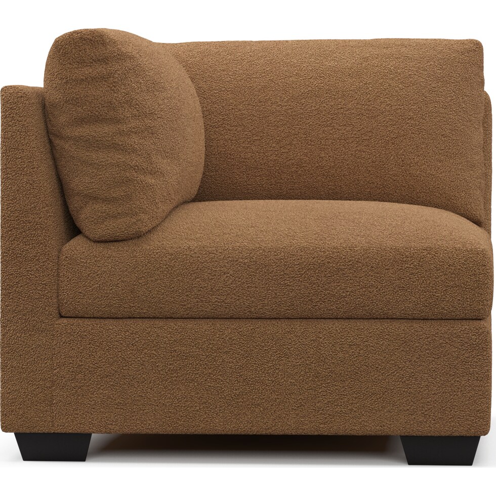 beckham light brown corner chair   