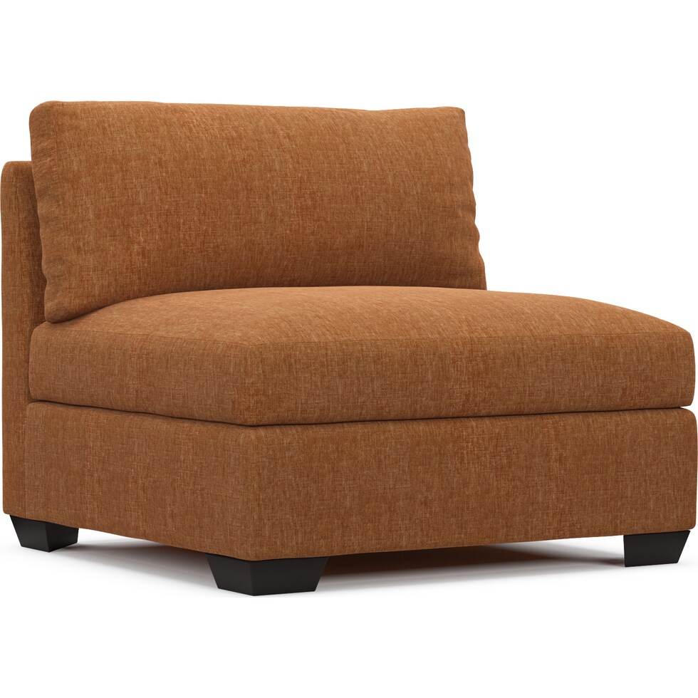beckham orange armless chair   
